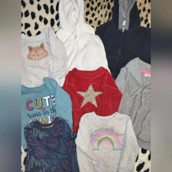 Sweatshirt Hoodie Jacket Lot for Baby Girls size 18 Month Cozy Casual Warm - Picture 3 of 14